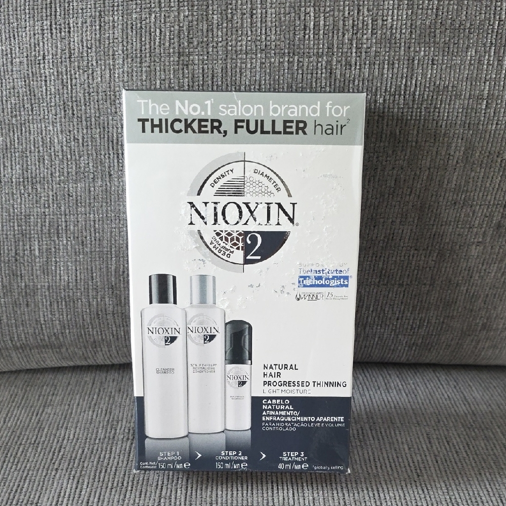 Nioxin System 2 Hair Care Kit - For‎ Thicker, Fuller, Natural Hair, New In Box.